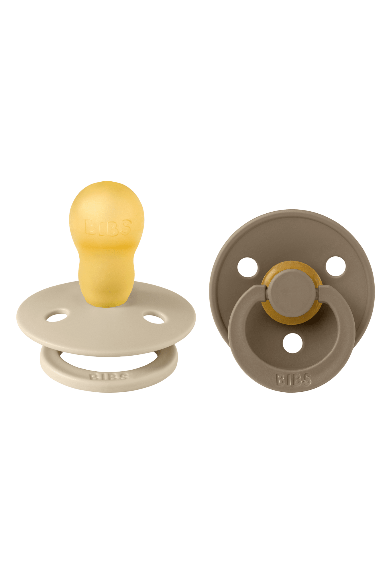 Colour 2 Pack - round - Vanilla/Dark Oak van BIBS | Kids Conceptstore Le Fanfare