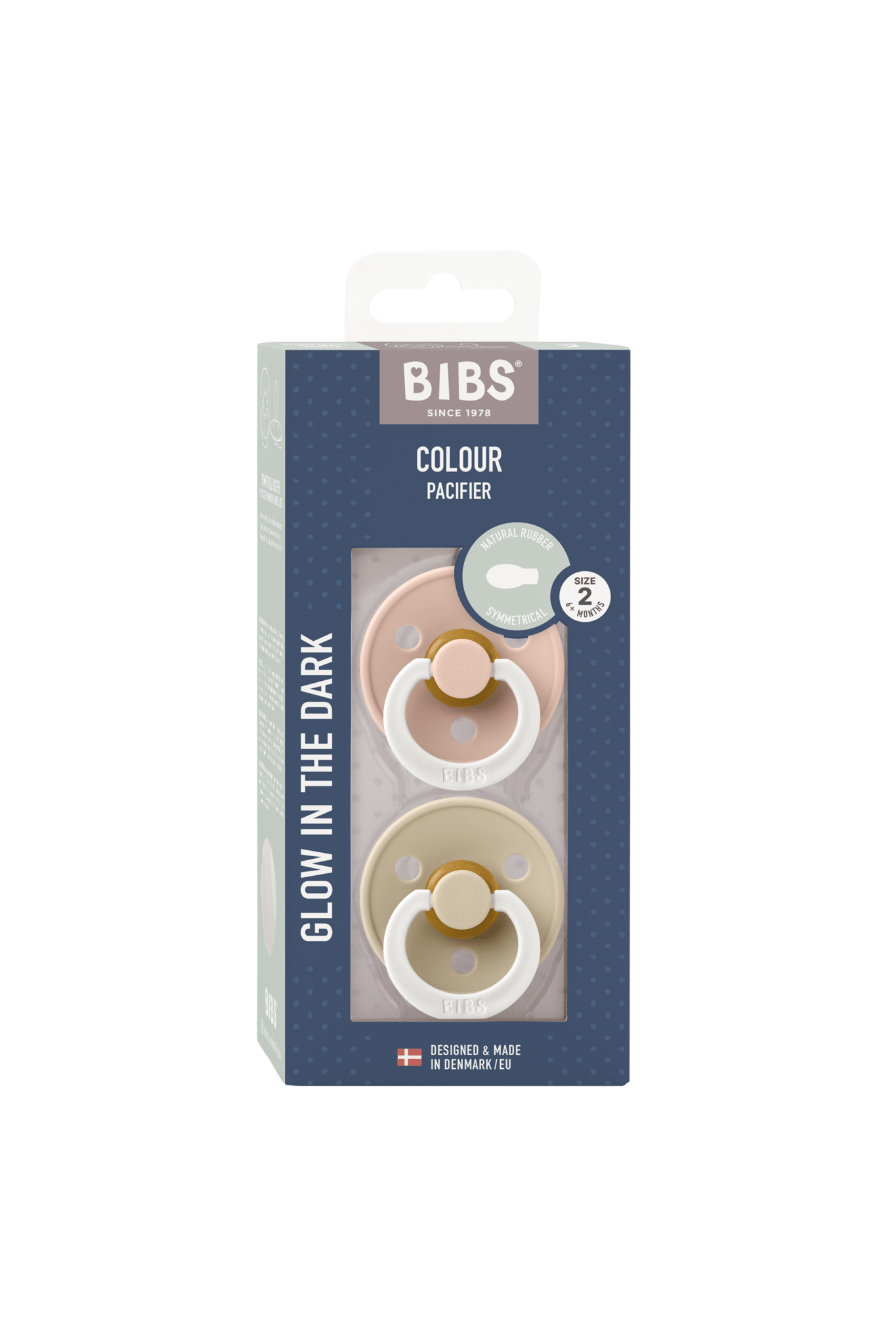 Colour GLOW 2 Pack - symmetrical - Blush/Vanilla van BIBS | Kids Conceptstore Le Fanfare