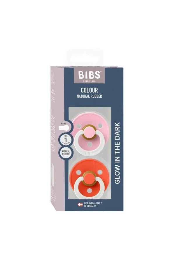 Colour speen latex 2 pack - Baby Pink/Tango NIGHT van BIBS | Kids Conceptstore Le Fanfare