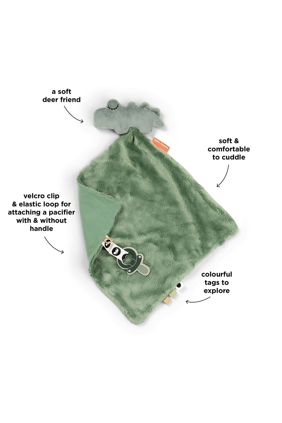 Comfort blanket | Croco - Green van Done by Deer | Kids Conceptstore Le Fanfare