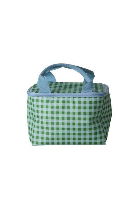 Cooler Bag with Blue and Green Checkers Print van Rice | Kids Conceptstore Le Fanfare