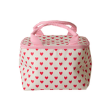 Cooler Bag with Red Hearts Print in Cream van Rice | Kids Conceptstore Le Fanfare