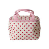 Cooler Bag with Red Hearts Print in Cream van Rice | Kids Conceptstore Le Fanfare