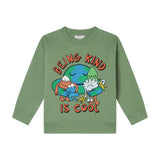 Cotton Fleece Sweatshirt With Being Kind Is Cool Pr van Stella McCartney | Kids Conceptstore Le Fanfare