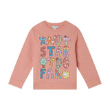 Cotton Fleece Sweatshirt With No Star Too Far Print - Rosa van Stella McCartney | Kids Conceptstore Le Fanfare