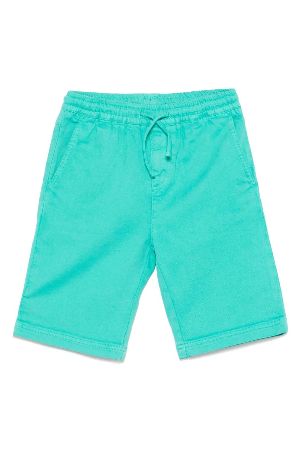 Cotton Gabardine Shorts Solid Color - green van Stella McCartney | Kids Conceptstore Le Fanfare