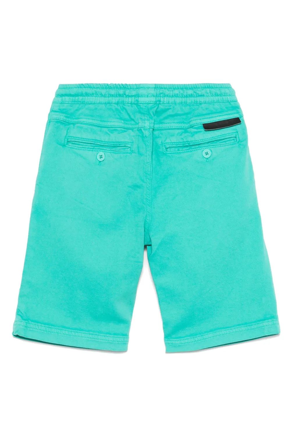 Cotton Gabardine Shorts Solid Color - green van Stella McCartney | Kids Conceptstore Le Fanfare