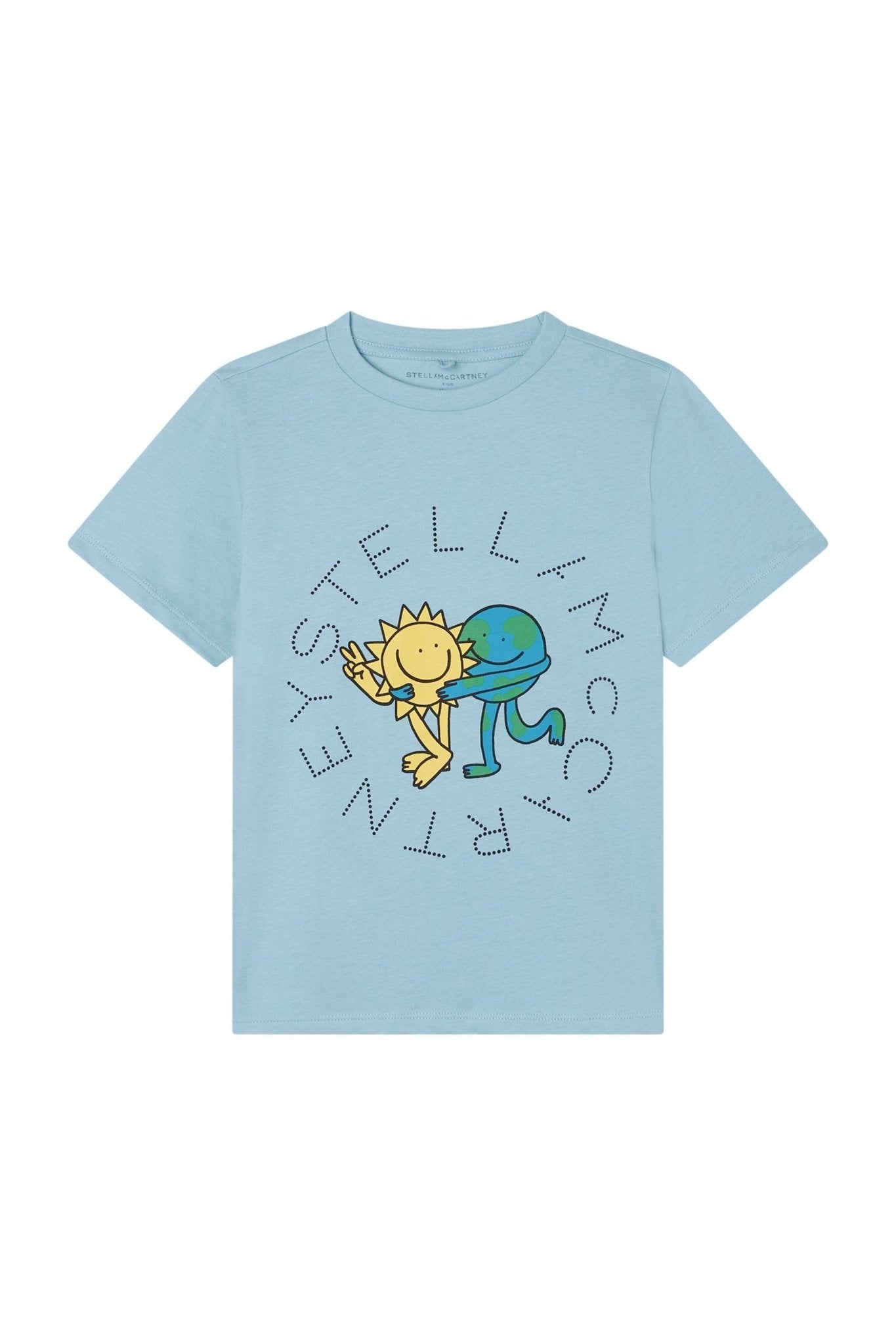 Cotton Jersey T-Shirt With Stay Earthy Logo Disc Pr van Stella McCartney | Kids Conceptstore Le Fanfare