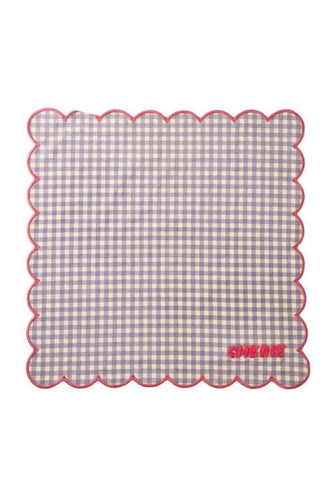 Cotton Napkin in Checks - Soft Raspberry van Rice | Kids Conceptstore Le Fanfare