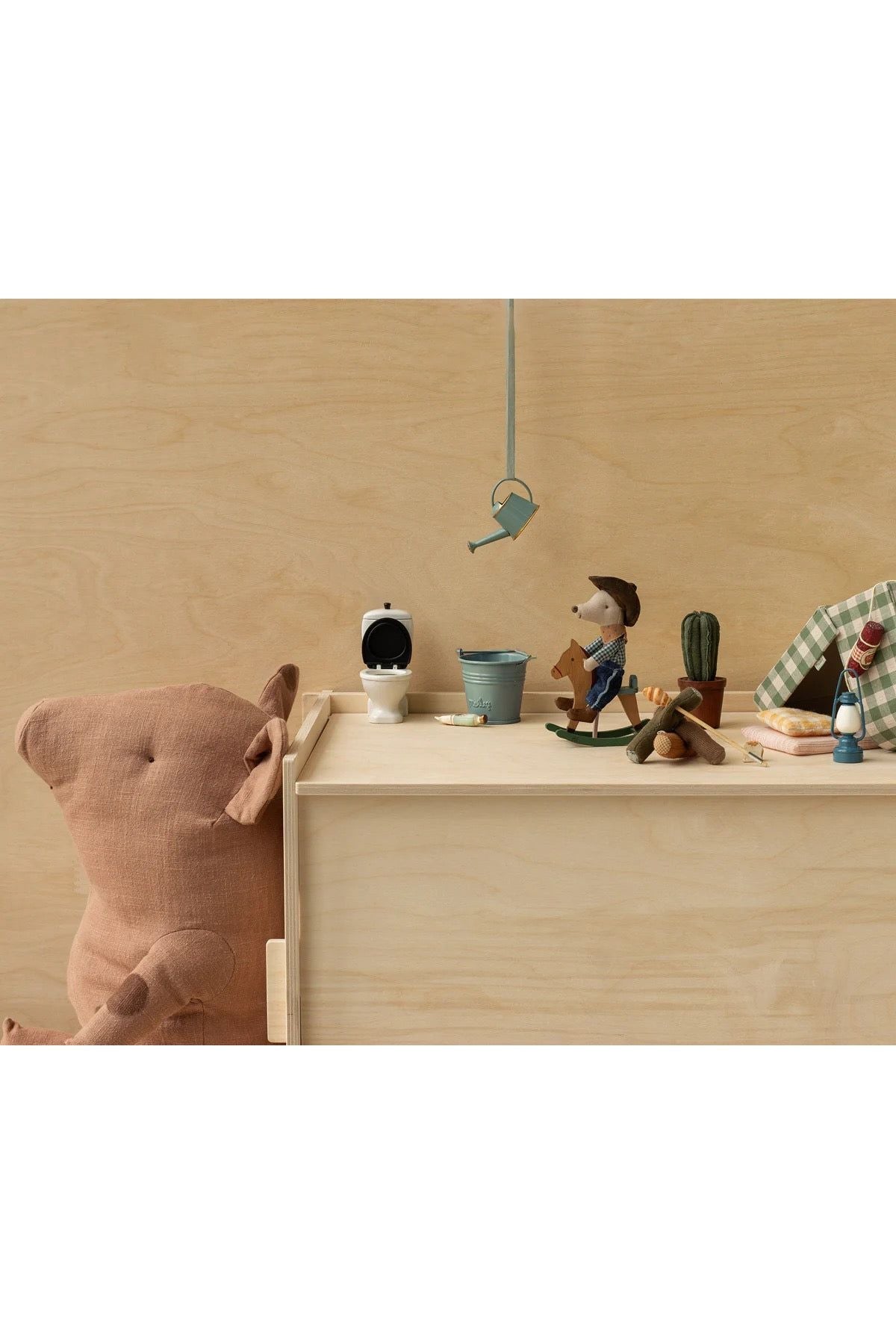 Cowboy mouse on rocking horse, Little brother van Maileg | Kids Conceptstore Le Fanfare