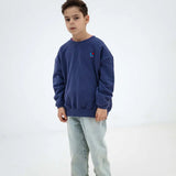 Cozy drop sweater - Eclipse blue van Repose AMS | Kids Conceptstore Le Fanfare