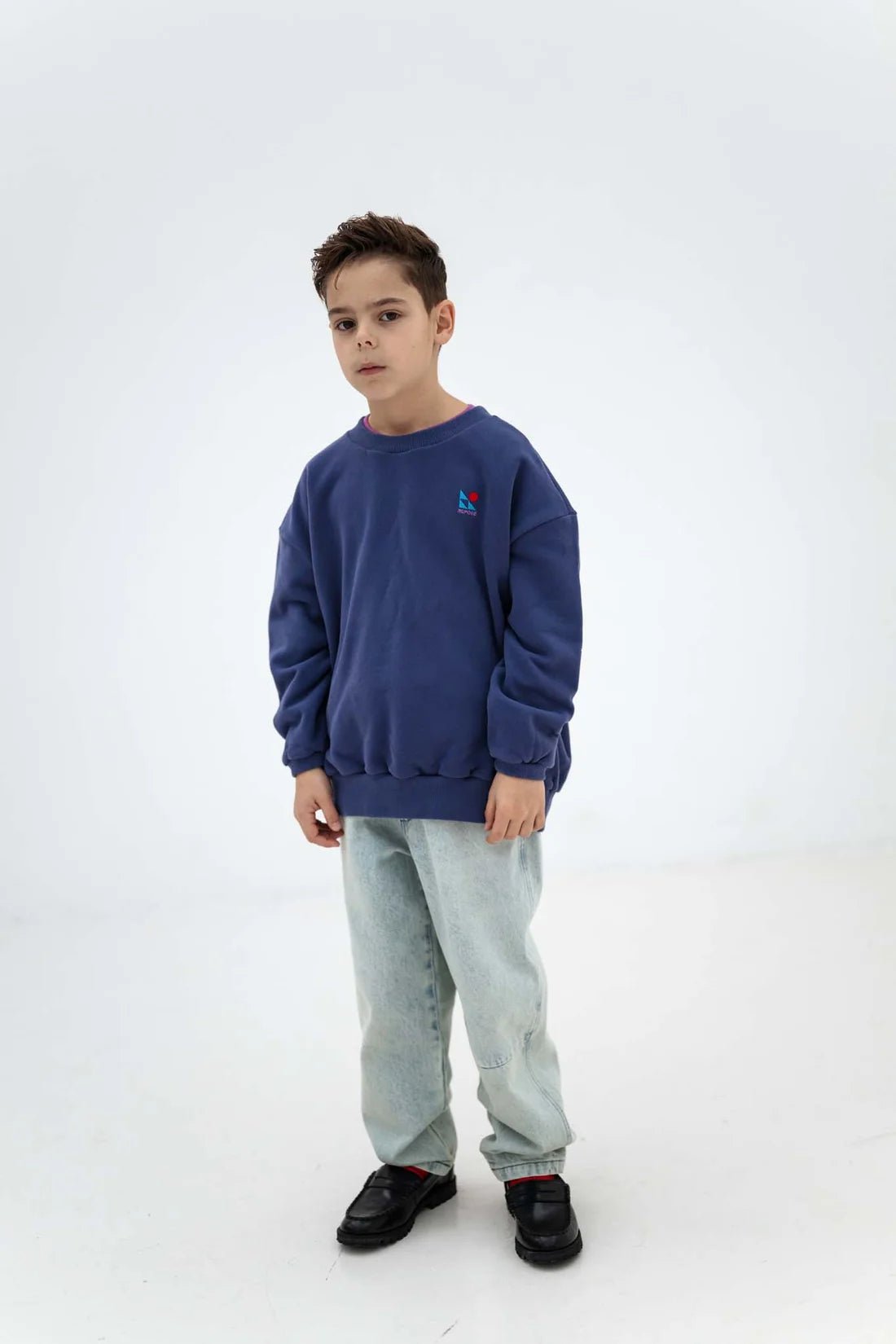 Cozy drop sweater - Eclipse blue van Repose AMS | Kids Conceptstore Le Fanfare