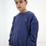 Cozy drop sweater - Eclipse blue van Repose AMS | Kids Conceptstore Le Fanfare