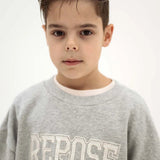 Cozy drop sweater - Light mixed grey van Repose AMS | Kids Conceptstore Le Fanfare