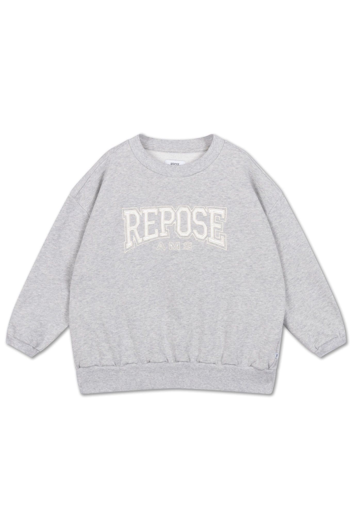 Cozy drop sweater - Light mixed grey van Repose AMS | Kids Conceptstore Le Fanfare