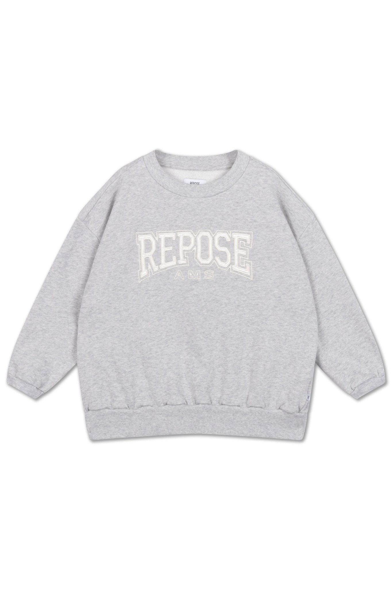 Cozy drop sweater - Light mixed grey van Repose AMS | Kids Conceptstore Le Fanfare