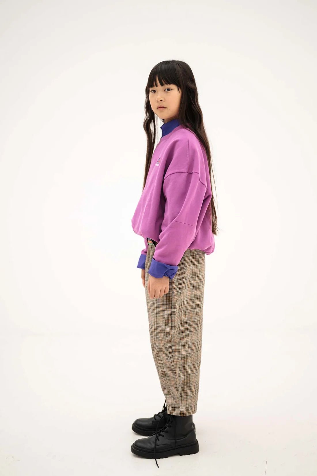 Cozy drop sweater - Purple orchid van Repose AMS | Kids Conceptstore Le Fanfare