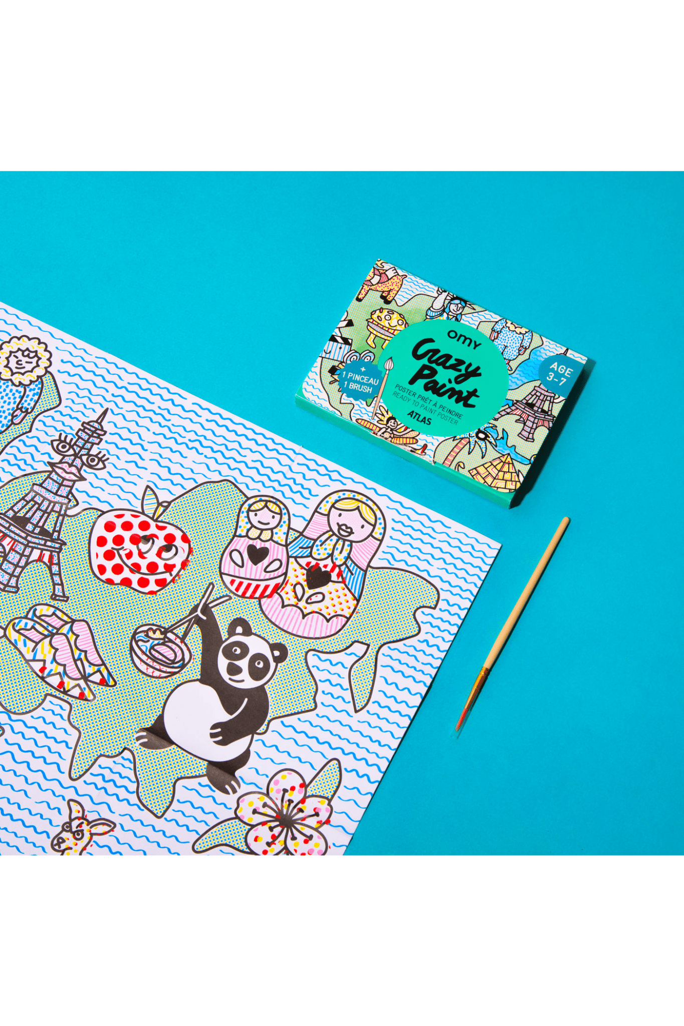 CRAZY PAINT ATLAS van OMY | Kids Conceptstore Le Fanfare