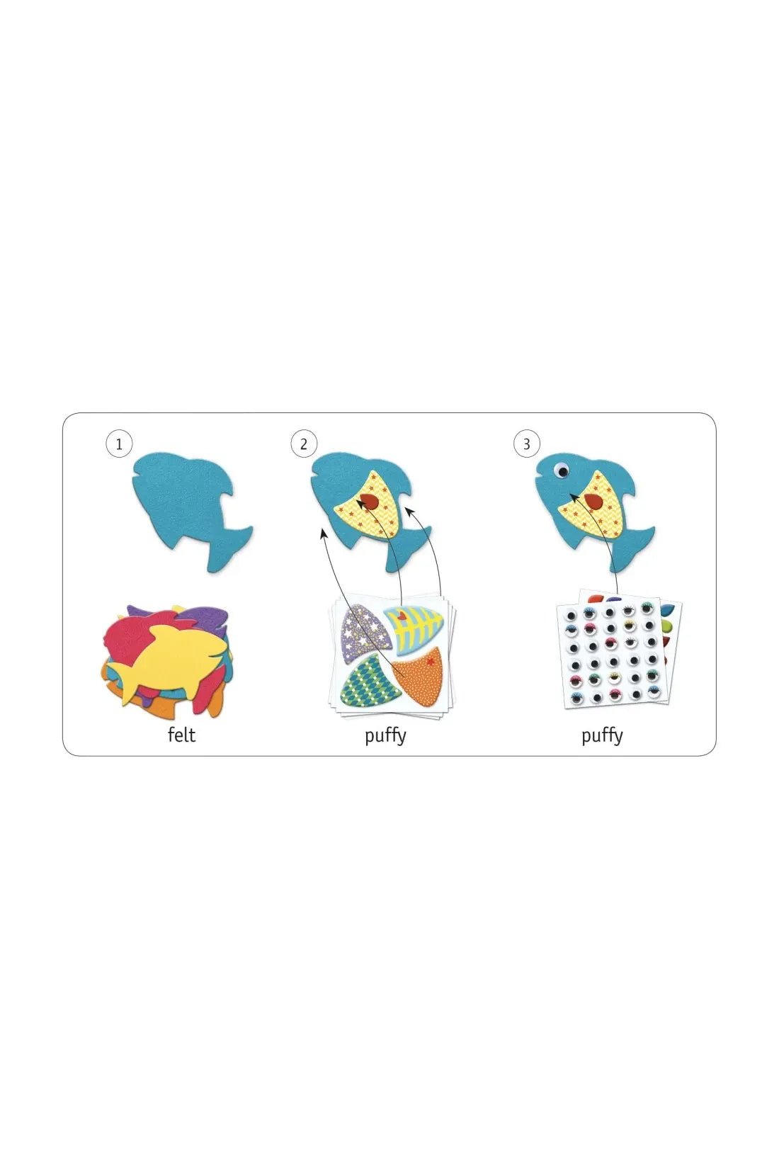Create with stickers - I love fish van Djeco | Kids Conceptstore Le Fanfare