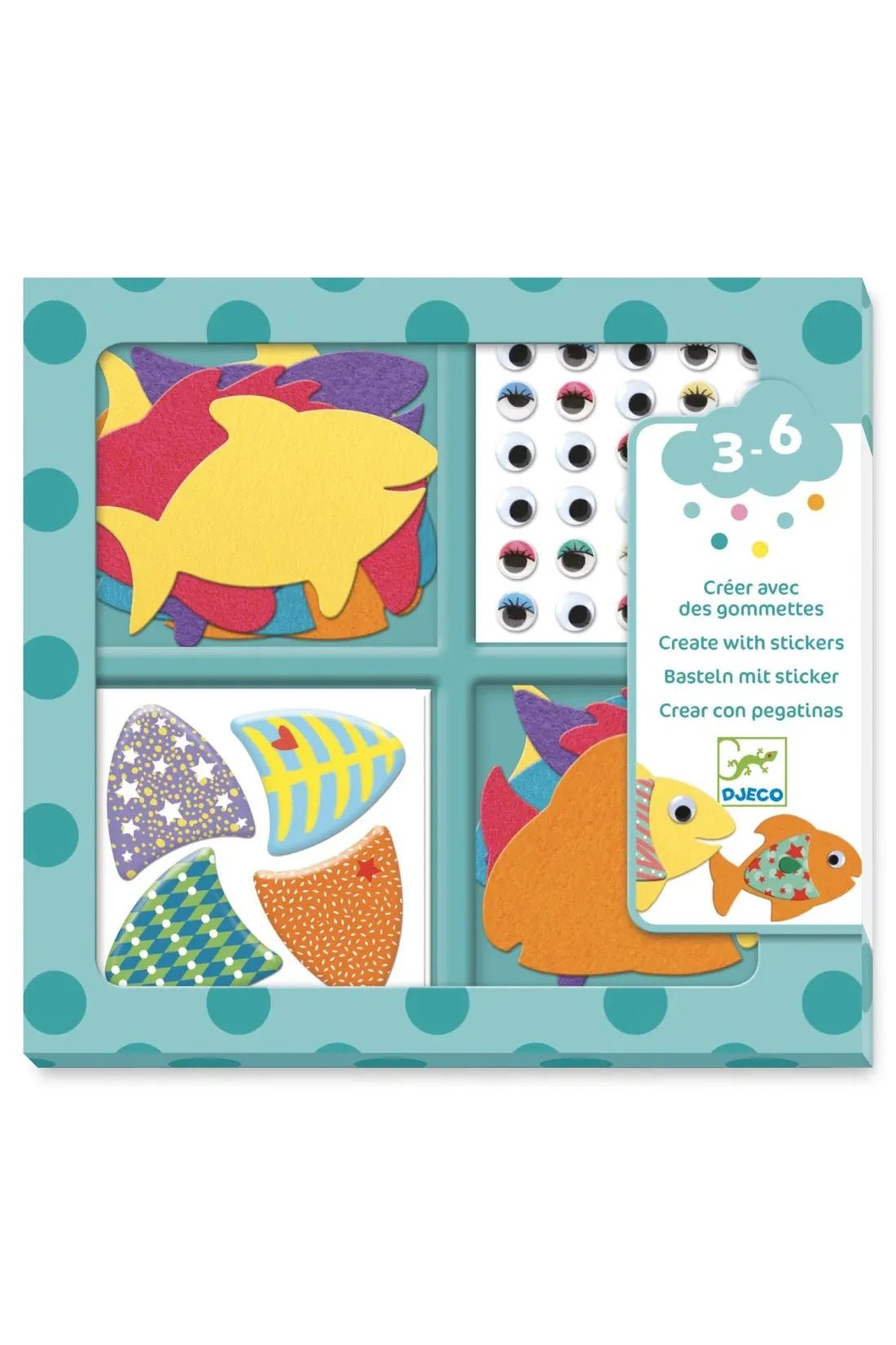 Create with stickers - I love fish van Djeco | Kids Conceptstore Le Fanfare