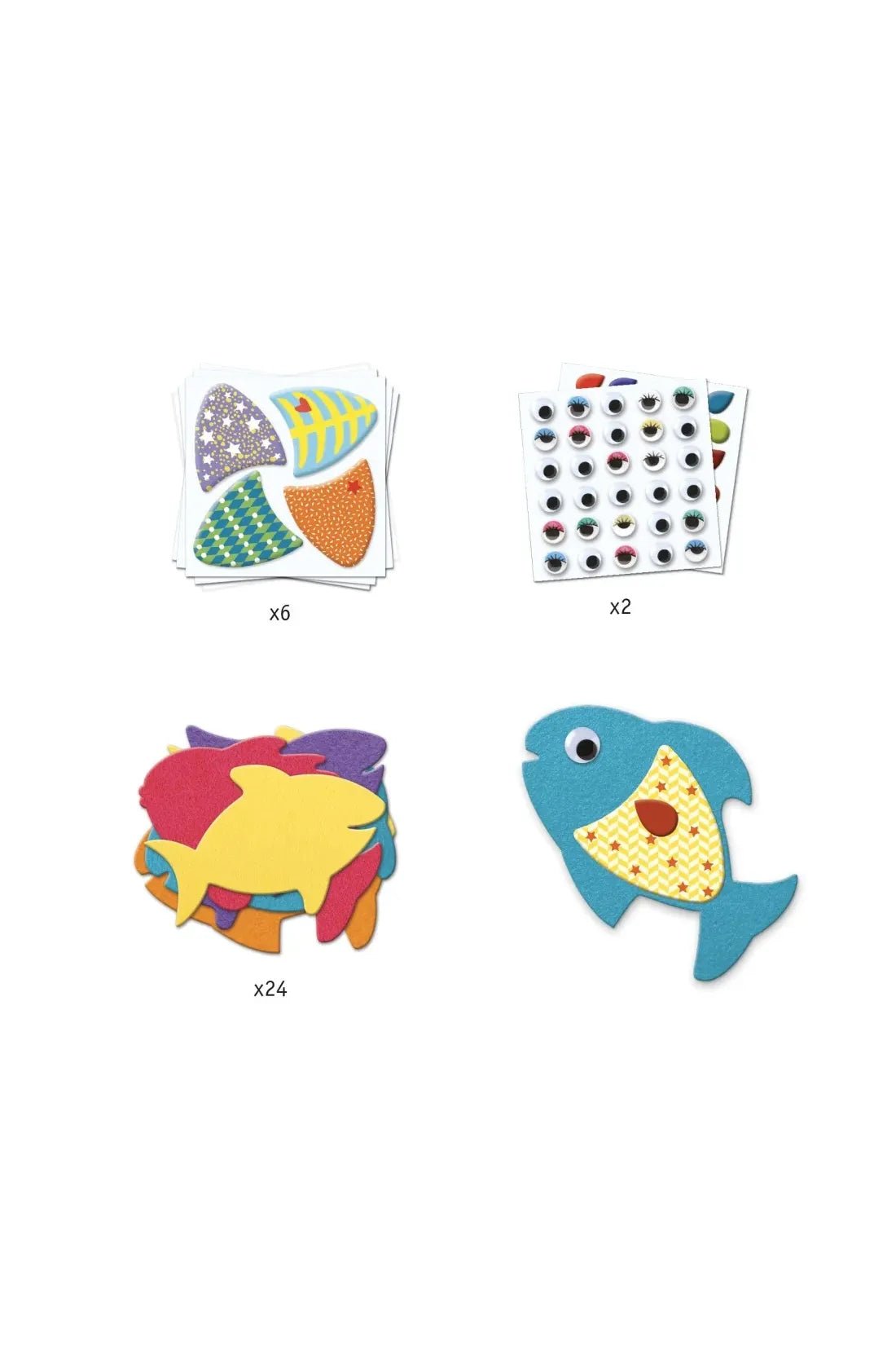 Create with stickers - I love fish van Djeco | Kids Conceptstore Le Fanfare