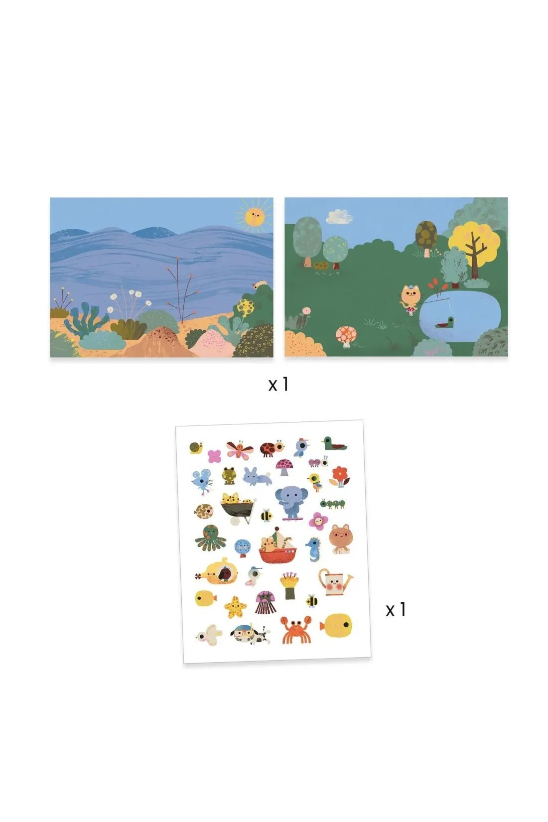 Create with stickers - Summertime van Djeco | Kids Conceptstore Le Fanfare