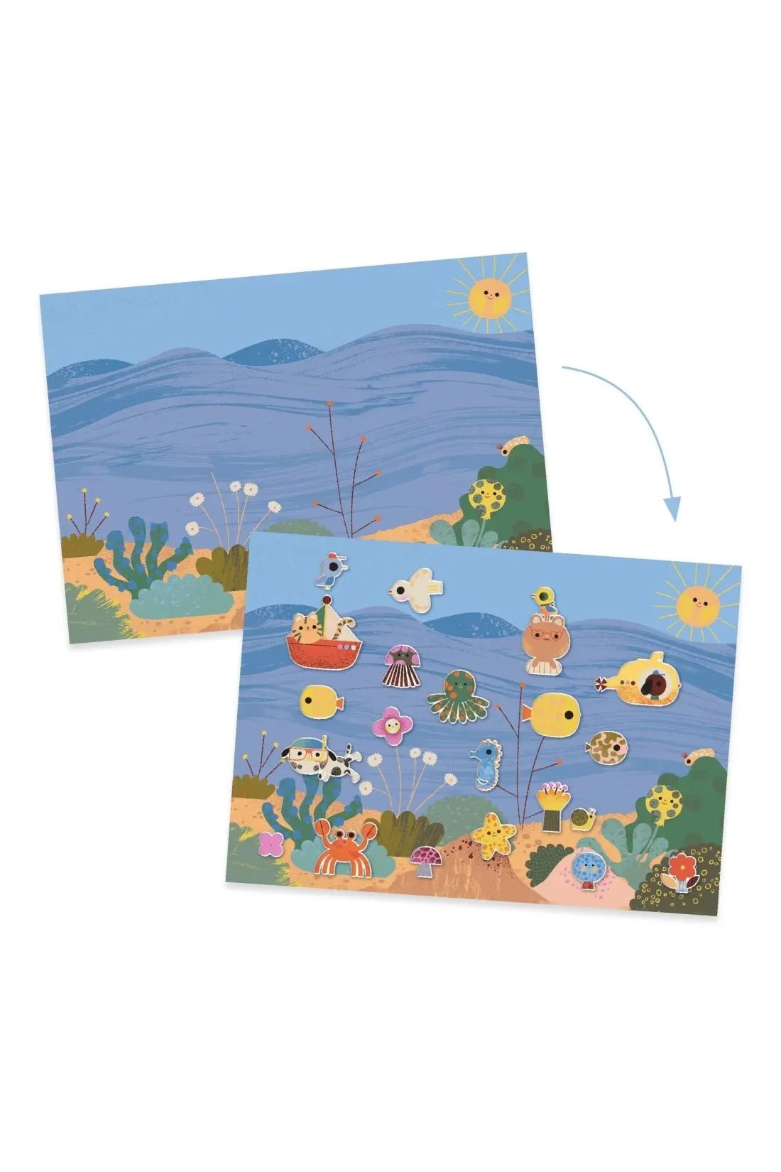 Create with stickers - Summertime van Djeco | Kids Conceptstore Le Fanfare