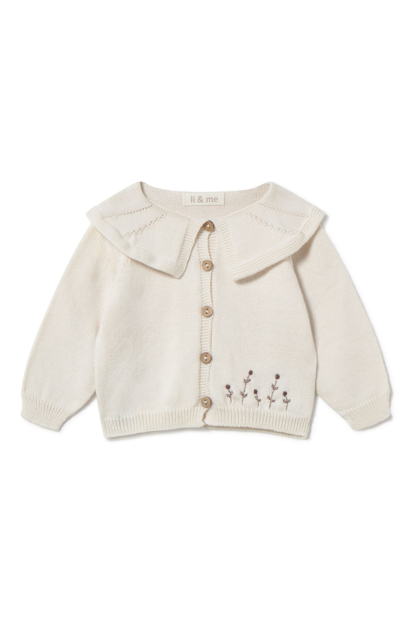 Dalhia cardigan - cream van Li&me | Kids Conceptstore Le Fanfare