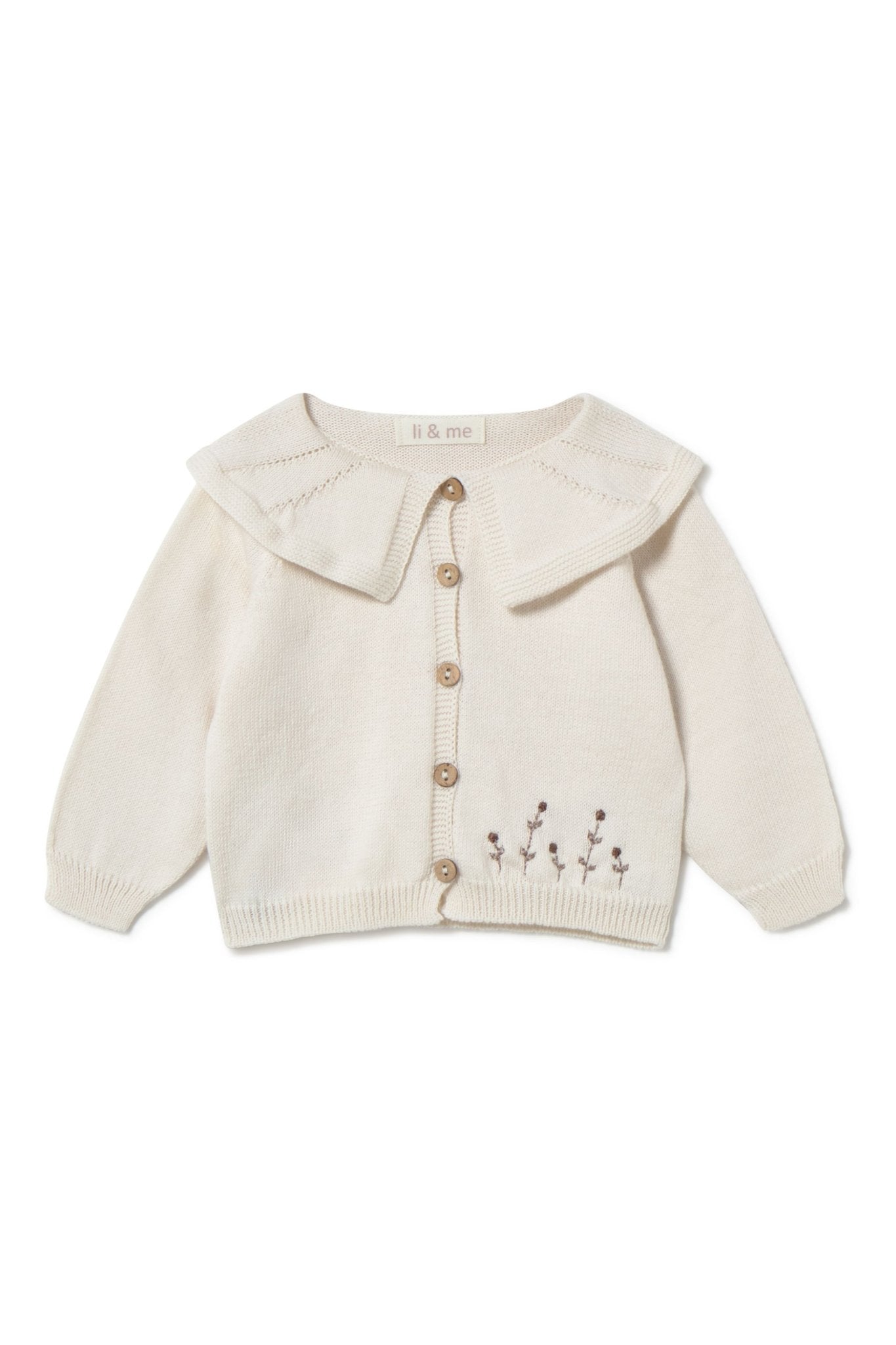 Dalhia cardigan - cream van Li&me | Kids Conceptstore Le Fanfare
