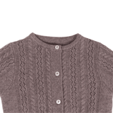 Danik Merino Wool Cardigan - Dark Taupe Melange van Donsje Amsterdam | Kids Conceptstore Le Fanfare