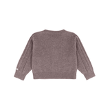 Danik Merino Wool Cardigan - Dark Taupe Melange van Donsje Amsterdam | Kids Conceptstore Le Fanfare