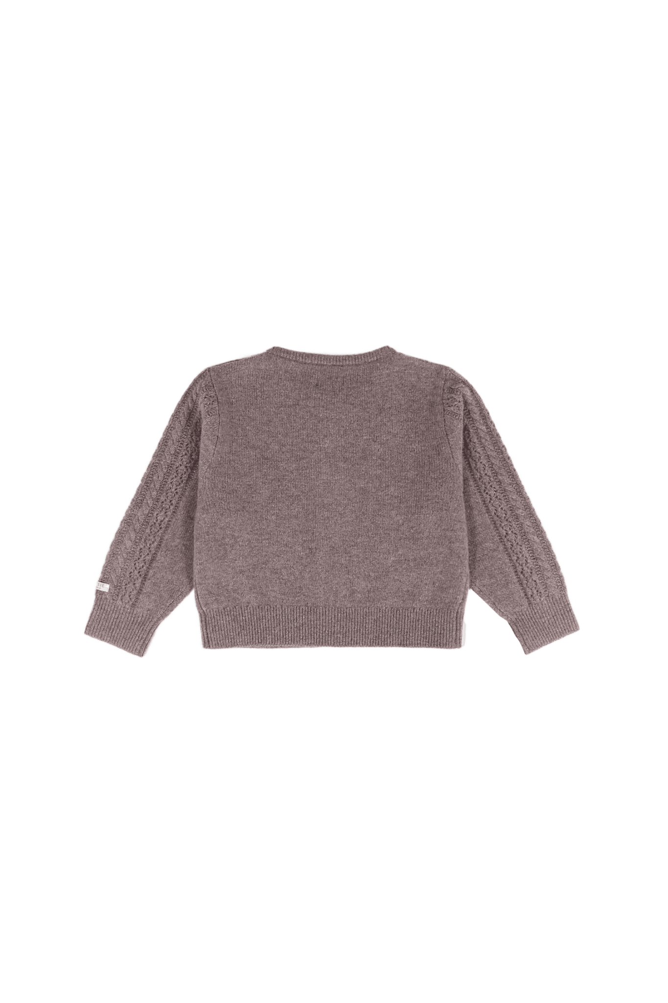 Danik Merino Wool Cardigan - Dark Taupe Melange van Donsje Amsterdam | Kids Conceptstore Le Fanfare