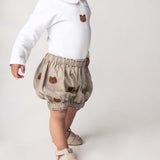 Davo Bodysuit - Bear - Off White van Donsje Amsterdam | Kids Conceptstore Le Fanfare