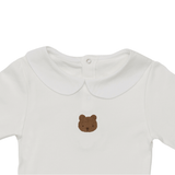 Davo Bodysuit - Bear - Off White van Donsje Amsterdam | Kids Conceptstore Le Fanfare