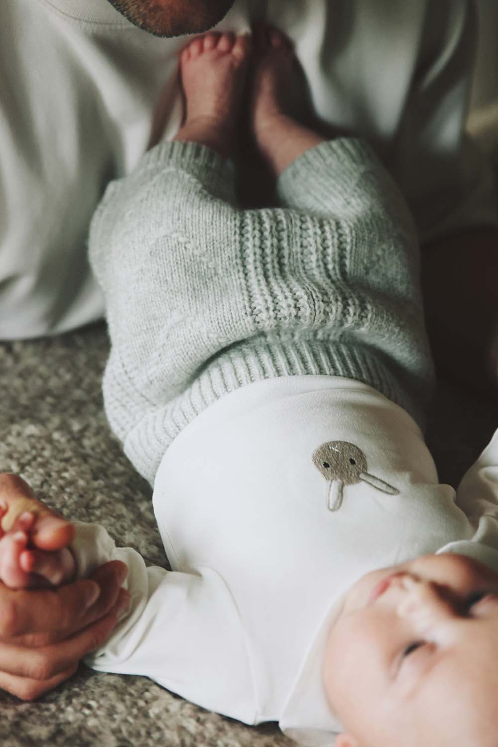 Davo Bodysuit - Bunny - Off White van Donsje Amsterdam | Kids Conceptstore Le Fanfare