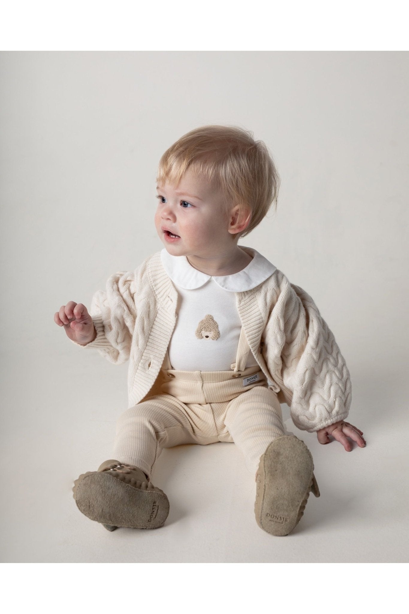 Davo Bodysuit - Poodle - Off White van Donsje Amsterdam | Kids Conceptstore Le Fanfare