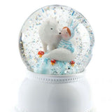 Nachtlampje Sneeuwbol Lila en Puppy