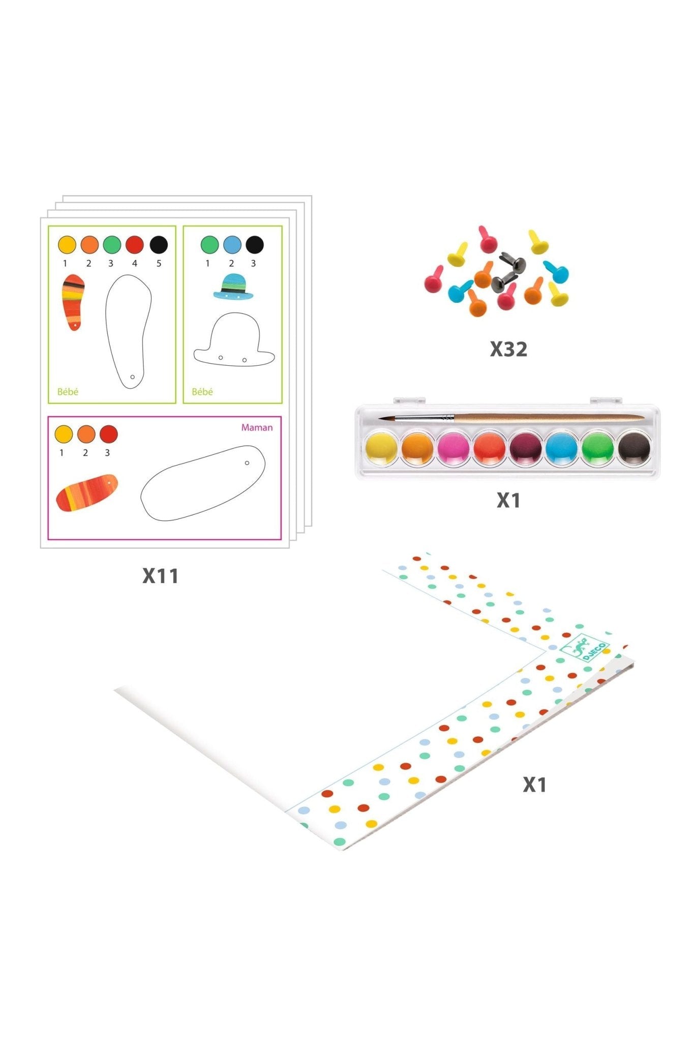 De familie vos - Knutselset van Djeco | Kids Conceptstore Le Fanfare