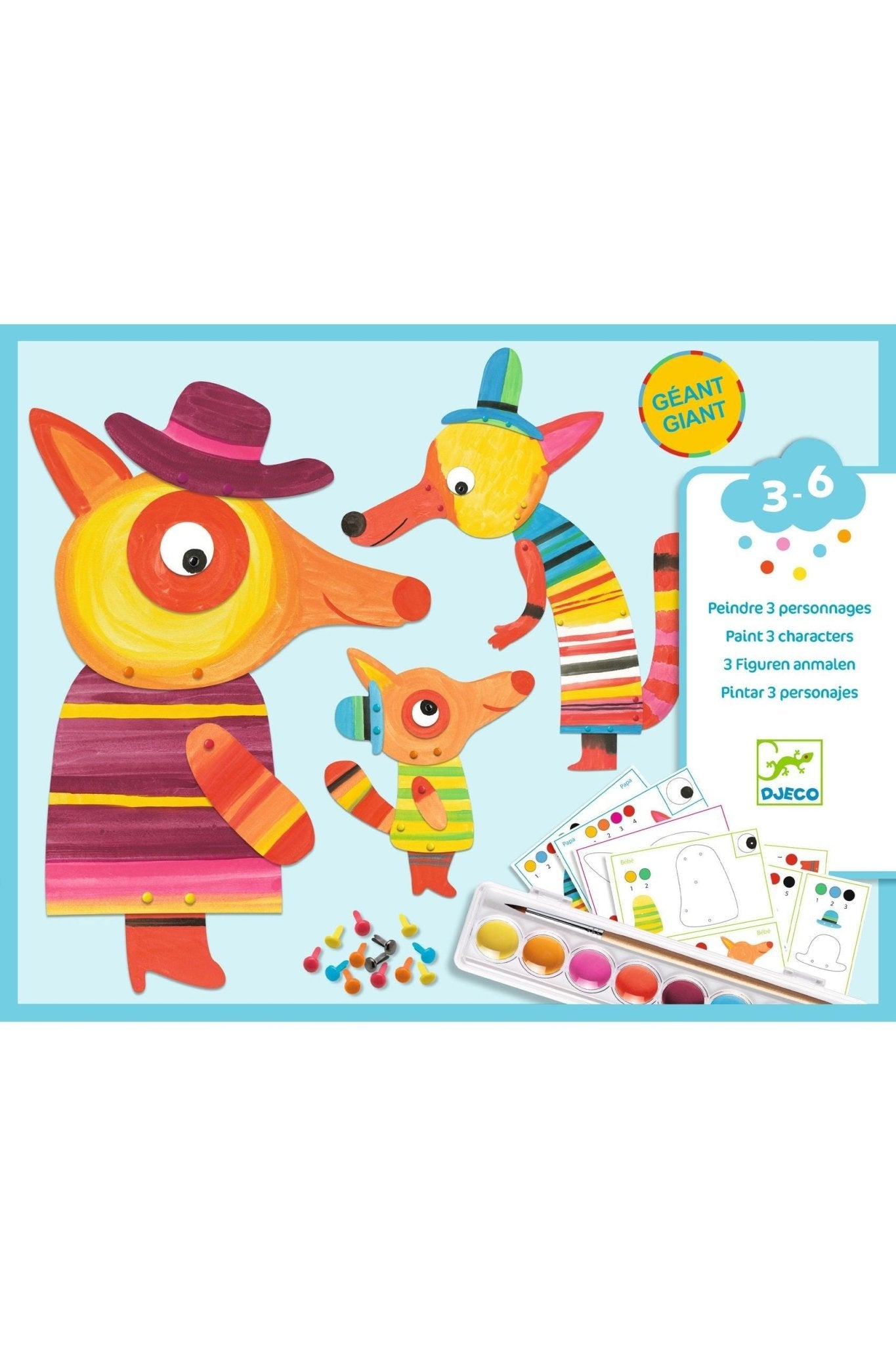 De familie vos - Knutselset van Djeco | Kids Conceptstore Le Fanfare