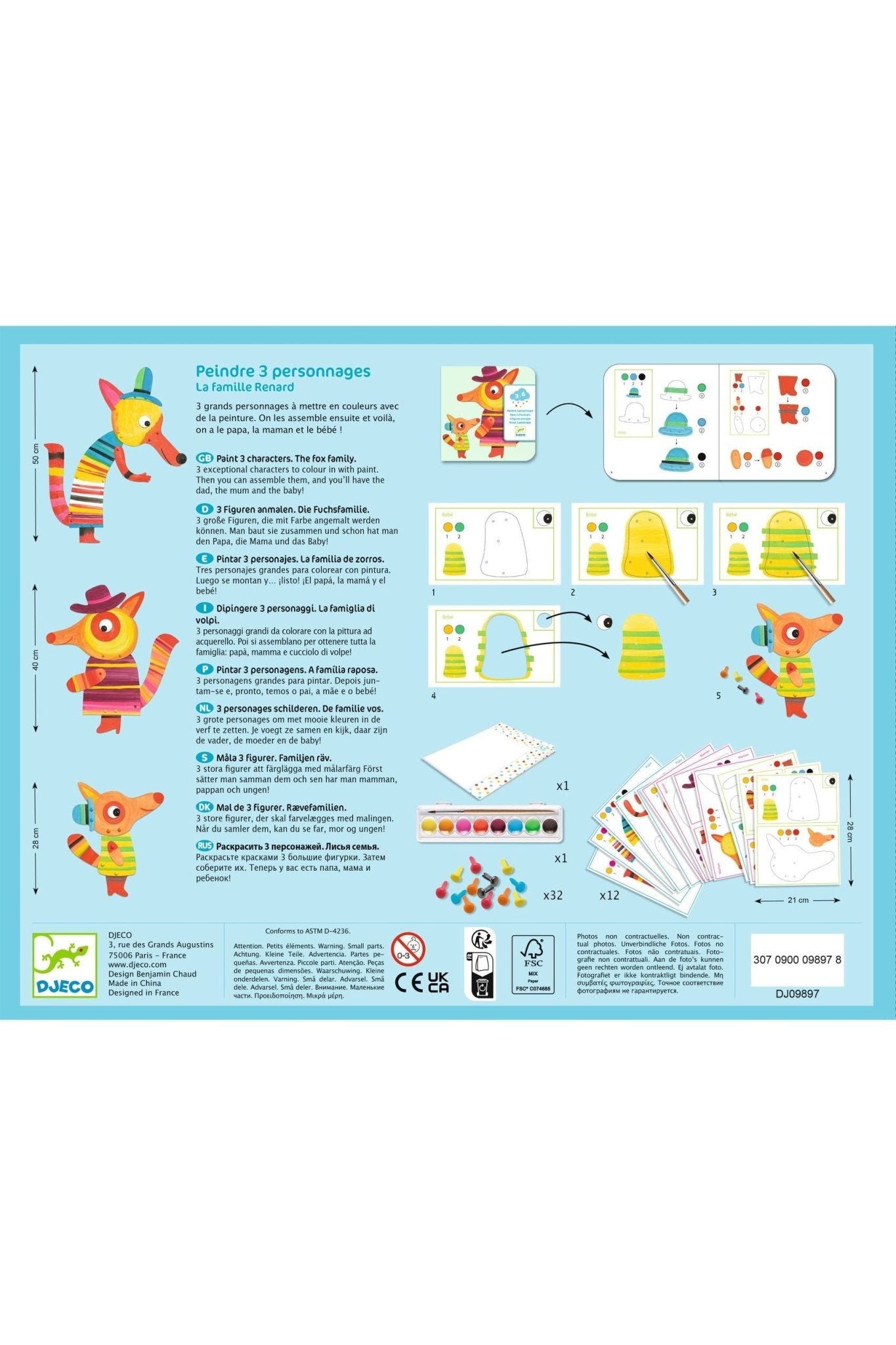 De familie vos - Knutselset van Djeco | Kids Conceptstore Le Fanfare