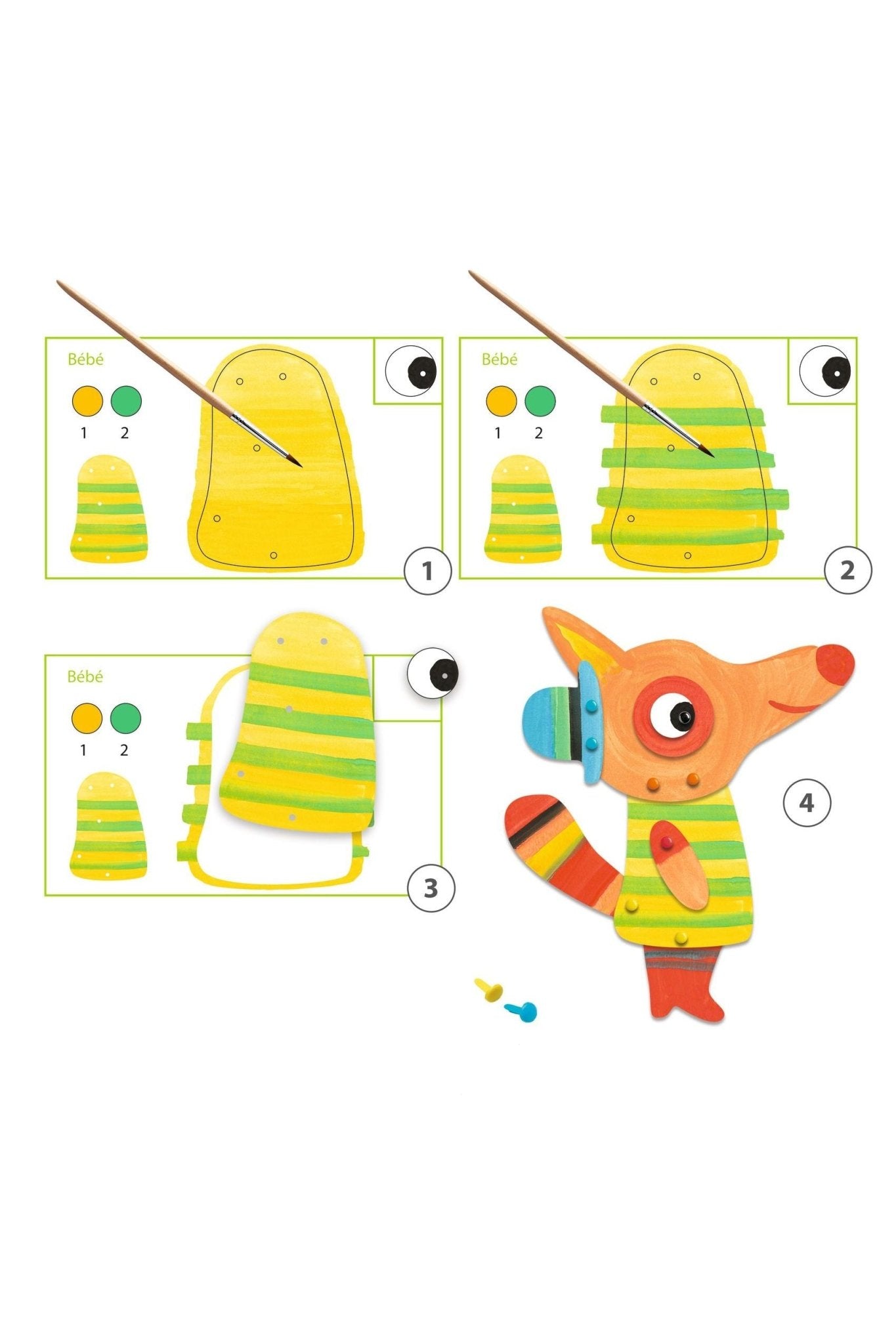 De familie vos - Knutselset van Djeco | Kids Conceptstore Le Fanfare