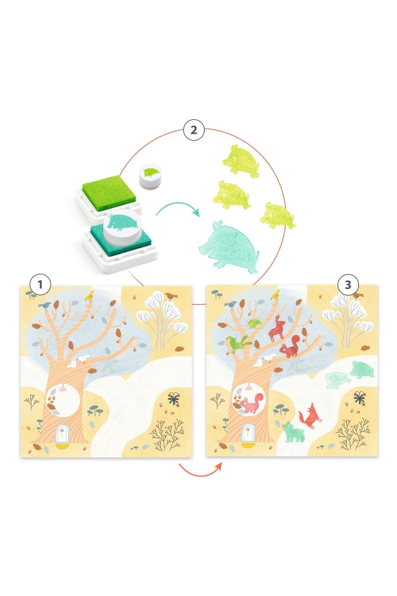 De visitie - Stempelset van Djeco | Kids Conceptstore Le Fanfare