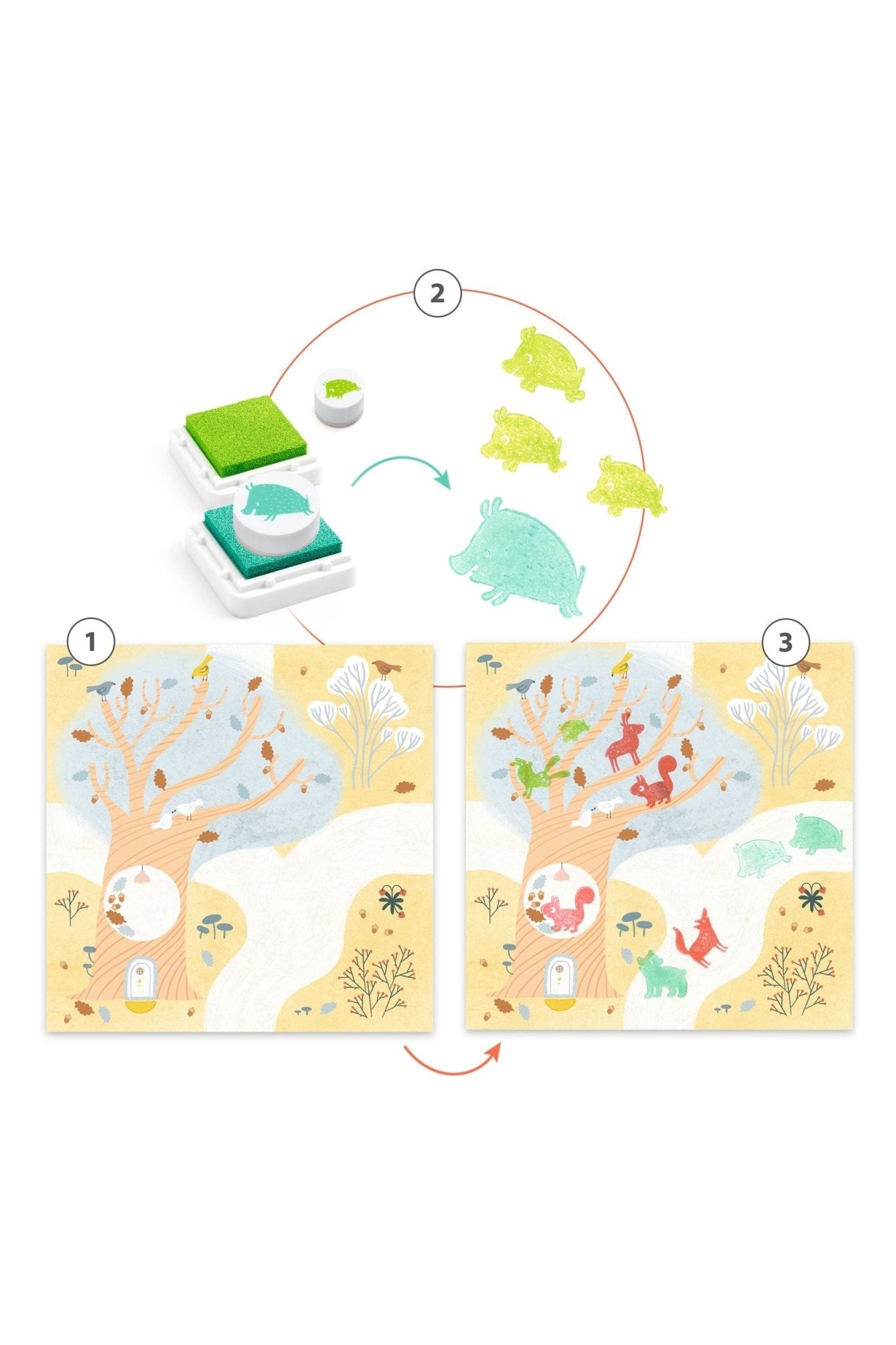 De visitie - Stempelset van Djeco | Kids Conceptstore Le Fanfare