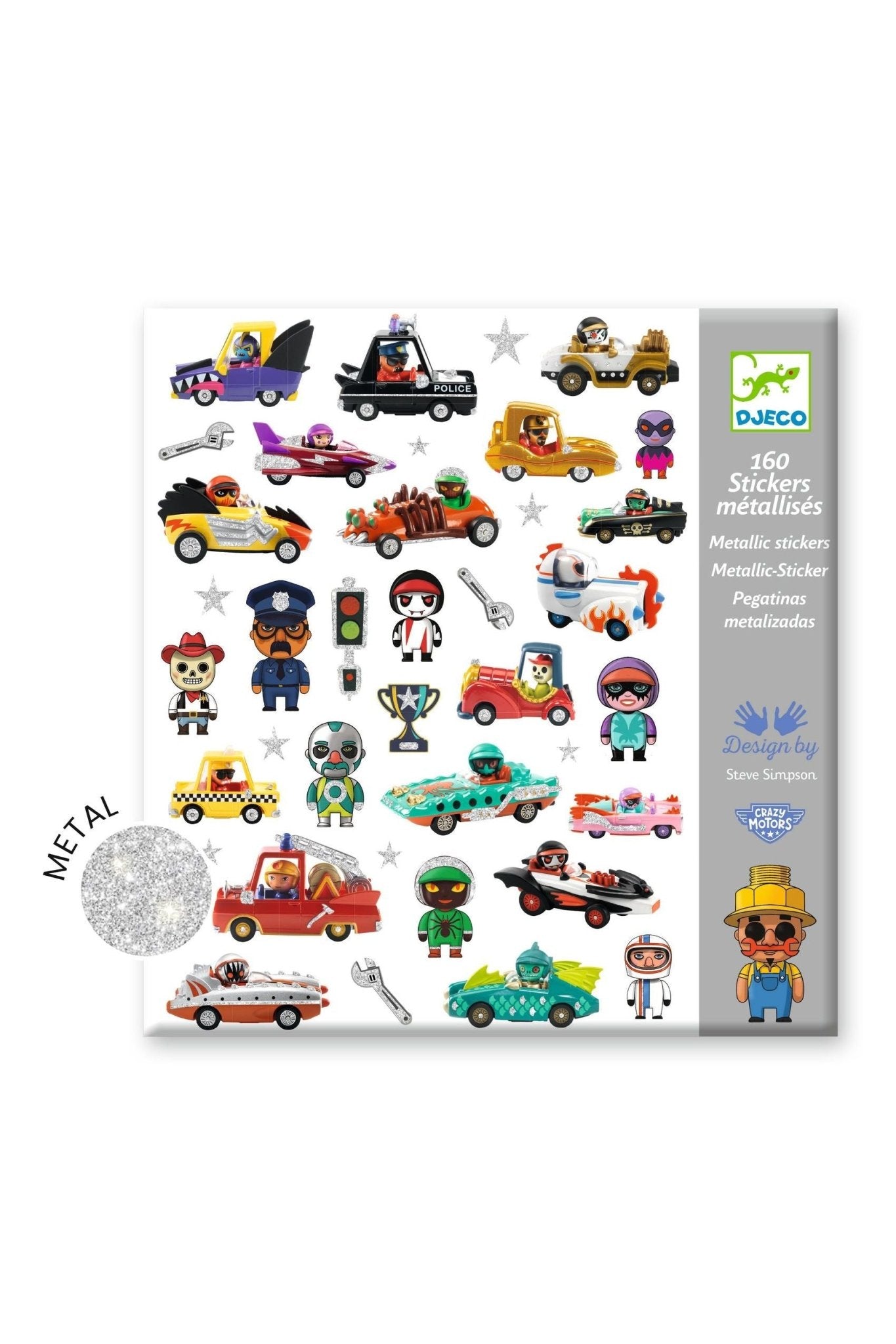 De wereld van CRAZY MOTORS - Stickers van Djeco | Kids Conceptstore Le Fanfare