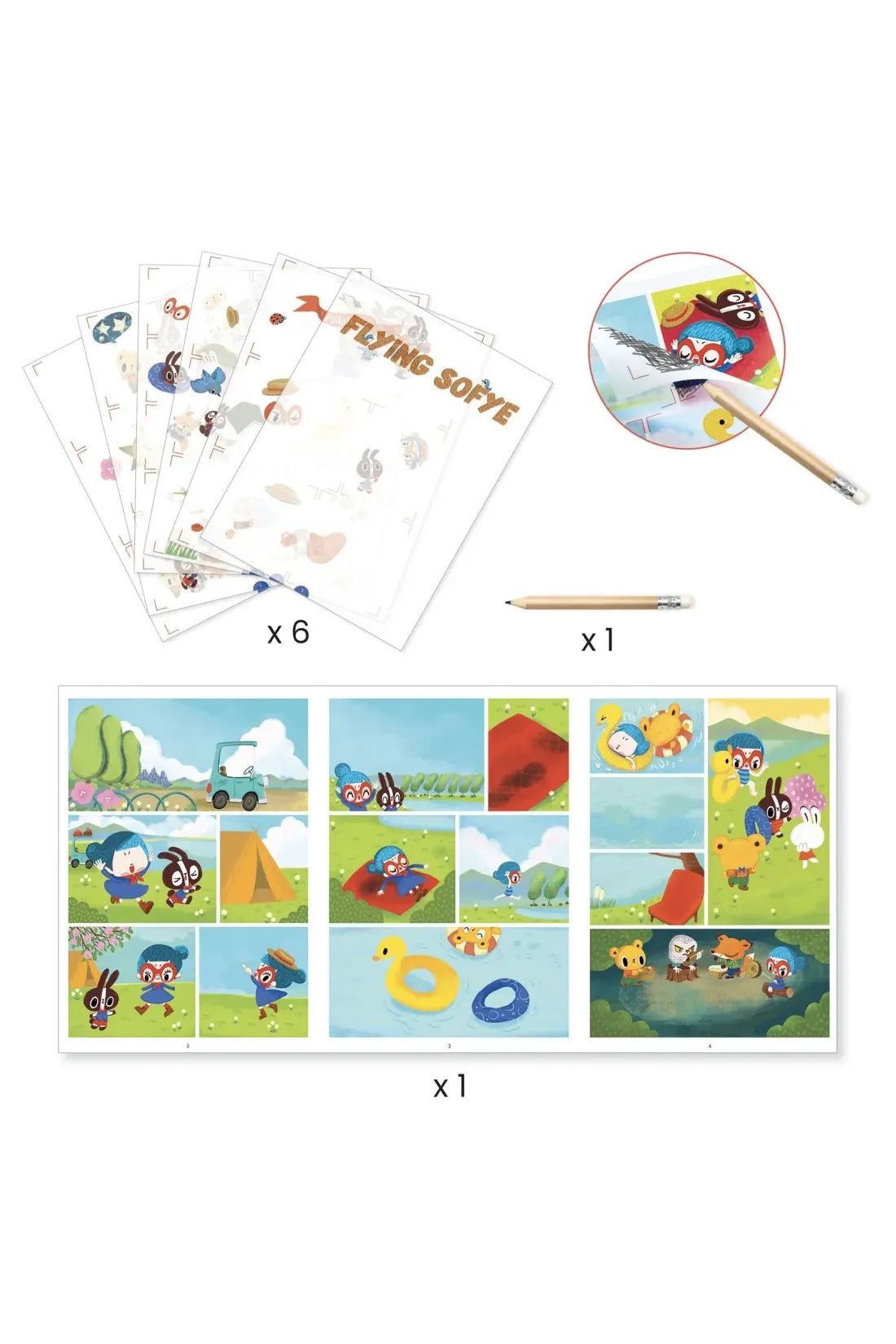 Decalcomanie. Flying Sofye van Djeco | Kids Conceptstore Le Fanfare