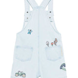 Denim Dungaree With Fairyland Embro - light blue van Stella McCartney | Kids Conceptstore Le Fanfare