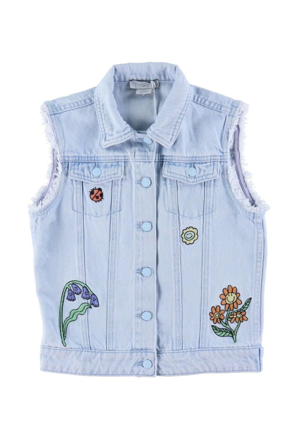 Denim Gilet With Fairyland Embro - light blue van Stella McCartney | Kids Conceptstore Le Fanfare