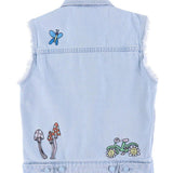 Denim Gilet With Fairyland Embro - light blue van Stella McCartney | Kids Conceptstore Le Fanfare