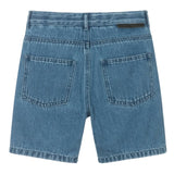 Denim Shorts With Embro Cats Faces On Knees - teal van Stella McCartney | Kids Conceptstore Le Fanfare