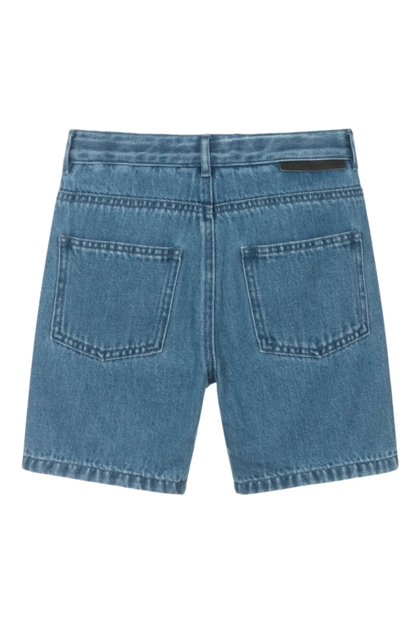 Denim Shorts With Embro Cats Faces On Knees - teal van Stella McCartney | Kids Conceptstore Le Fanfare